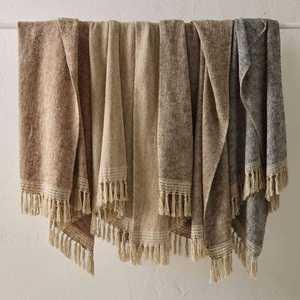 100% Cotton Woven Designer Fringe <b>Throw</b> Blanket | Boho Decorative Sofa Blanket | Home Decor Woven <b>Throw</b> - Product Image 3