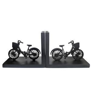 Wooden Book End with Bicycle Showpiece for Home Decor Office Table Bookshelf Decorative <b>Bookend</b> - Product Image 1