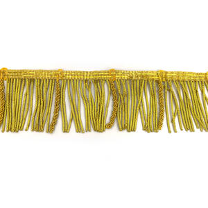 Encaje Metálico/Trenza de Alambre Dorado, Borla de Flecos de Hilo Dorado de 5CM de Grosor para Prendas, Venta al Por Mayor - Product Image 1