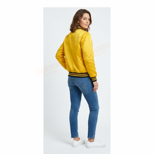 Blouson Bomber Femme Sur Mesure, Tendance et Sexy, en Satin avec Boutons sur le Devant, Imperméable, Écologique, Coupe-Vent, Grandes Tailles, Automne Hiver - Product Image 5