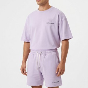 Ensemble décontracté homme été nouveau style : T-shirt à manches courtes à carreaux avec logo personnalisé et short droit ample grande taille - Product Image 5