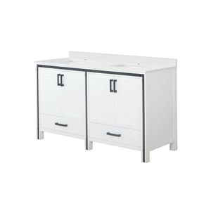 60 In. W X 22 In. D White Double Bath <b>Vanity</b> with Cultured Marble Top <b>Bathroom</b> <b>Vanities</b> - Product Image 4