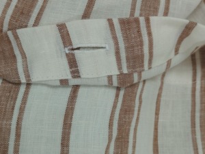 Housse de coussin carrée en lin rayé, style nordique, respirante, tissée, avec fermeture enveloppe, pour la décoration intérieure - Product Image 5