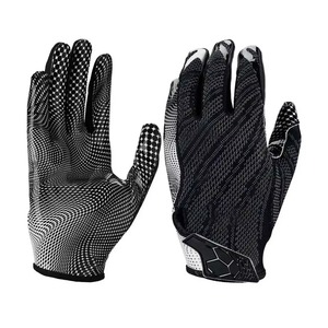 Customized Color American Football <b>Gloves</b> Hand <b>Grips</b> Super Sticky Anti-Slip Adjustable Wrist Strap Hook Loop Sports Men <b>Gloves</b> - Product Image 1