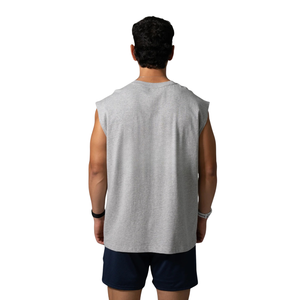 Camiseta sin mangas para hombre, color gris claro, mezcla de algodón suave, para gimnasio, entrenamiento, informal, verano, fitness, ejercicio - Product Image 2