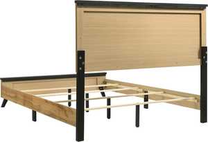 Cadre de lit double traditionnel en bois massif Kaywood – Tête de lit marron patiné de 52 pouces, finition en pin naturel - Product Image 3