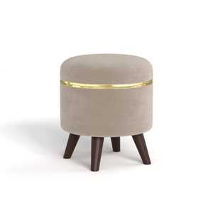 Poufs Ottoman Multifonctionnels en Bois Ingénierie Noah, Lot de 4, Tabourets/Meubles d'Assise, Repose-Pieds, Sièges, Pouf en Mousse Gonflable - Product Image 3