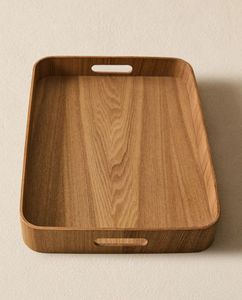 Plateau de service carré en bois moderne - Écologique, durable, passe au lave-vaisselle, plateau pour desserts et fromages - Product Image 6