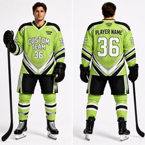 Printed Ice Hockey Uniform Jersey Pants Socks Set Flexible Oversized Padfriendly Breathable Quickdry Polyester <b>Athletic</b> Teamwear - Product Image 3