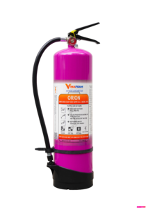 Extintor de Incendios Multiusos a Base de Agua ORION de 6 Litros, Batería de Litio, Incendios A-B-C, Clasificación 1A 55B, Garantía de 2 Años, Vinafoam - Product Image 1