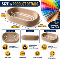 Lit-griffoir pour chat en sisal tout-en-un, grand format, avec griffoir enveloppé de sisal, coussin d'affûtage des griffes durable et amélioré pour le bien-être du chat