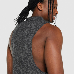 Débardeur tricoté sans manches pour homme 100 % coton, col mandarin, anti-boulochage, respirant, décontracté, couleur unie noir/gris - Product Image 5