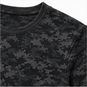Custom Shadow <b>Black</b> Micro Digital Camouflage Print <b>Mens</b> <b>Short</b> <b>Sleeve</b> Crew Neck T-<b>Shirt</b> MTS-CAMO-0001 - Product Image 6