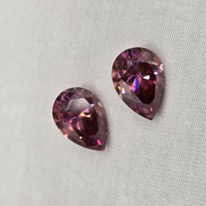 เพชรโมอิสเคลือบสีชมพูทรงหลวมเหมาะสำหรับทำเครื่องประดับมีสไตล์ทำจากแร่ควอทซ์ธรรมชาติรูปทรงลูกแพร์100กะรัต - Product Image 4