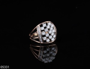 แหวนเพชรชุบทอง 14K ยี่ห้อ Imperial DVINS JEWELS เพชร VVS ทรงบริลเลียนท์ ผลิตในห้องปฏิบัติการ รับรองโดย IGI ของขวัญสำหรับผู้หญิง สำหรับงานหมั้นและงานแต่งงาน น้ำหนัก 2-5 กรัม - Product Image 1