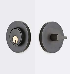 Serrure de porte ronde tendance en acier nickelé pour armoire, personnalisable avec barre de confidentialité, quincaillerie pour la maison - Product Image 5