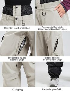 Conjunto de Chaqueta y Pantalones de Snowboard Personalizados para Mujer, Traje de Esquí Impermeable de Invierno, Ropa Deportiva de Nieve de Talla Grande, Fabricante de Ropa para Exteriores - Product Image 4
