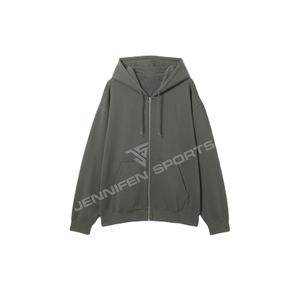 Sweat à capuche zippé surdimensionné personnalisé de haute qualité pour homme, double fermeture éclair, lourd, 100 % coton, respirant, séchage rapide, tricoté - Product Image 1