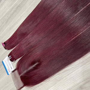 Extensiones de Cabello Liso Color Borgoña de Moda, Alta Calidad, Venta al Por Mayor - Product Image 6