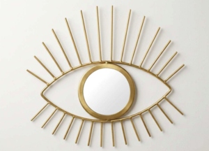 Modern Minimalist <b>Gold</b> Oval Metal Wall <b>Mirror</b> with Bohemian Design Eco-Friendly Home Decor for Living Room Bedroom Entryway - Product Image 4