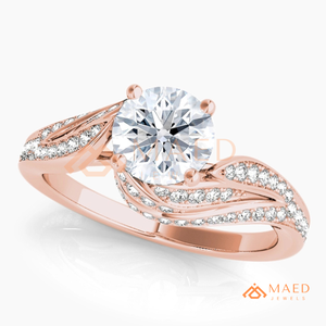 Moissanite Twisted Band Ring for Women Rose Gold Engagement Wedding Anniversary Jewelry Elegant Daily Wear Style - Product Image 6