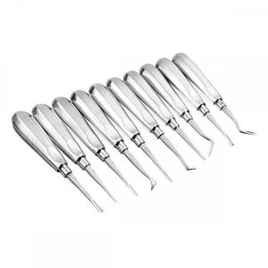 Precision Engineered Steel Blade Luxating Root Elevators Set of 10 for Tooth Extraction Premium Dental Surgery By Grip Surgical - Product Image 3