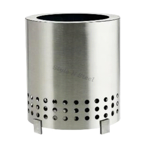 White Steel Classical Fire Pit Heat Resistant Paint Freestanding Design Coal/Wood Burning Outdoor & BBQ - Product Image 3