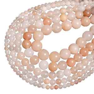 Perles lisses en aventurine rose naturelle, certifiées IGI, pour la fabrication de bijoux, bracelets, colliers, accessoires DIY - Product Image 5