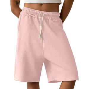 Baggy Bermuda Sweat Shorts for <b>Women</b> Y2K Wide Leg Long Sweat Shorts Preppy Knee Length Sweat - Product Image 3