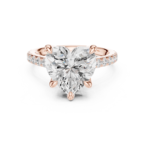 Anillo de Compromiso Clásico con Corte de Corazón de 4 Quilates, Diamante Cultivado en Laboratorio, Oro de 10k, 14k, 18k, Certificado IGI, VVS, DEF, para Aniversario o Boda - Product Image 1