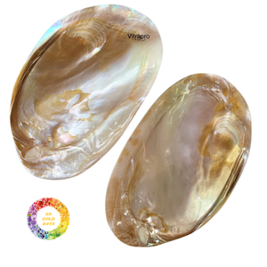 Offre Spéciale – Assiette Ronde Artisanale en Nacre Naturelle Écologique Polie, Plat de Présentation pour Caviar et Coquillages - Product Image 3
