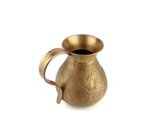 Vintage Design Engraved Brass <b>Jug</b> Gold Finished Gifting Item For Housewarming Weddings And Festivals Handcrafted From India - Product Image 2