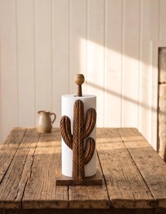 Cute Cactus Design Paper Towel Holder Countertop For Kitchen Kids Room Stylish Tissue Roll Stand And Durable Use From India - Product Image 3