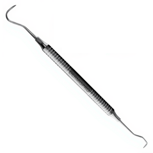 เครื่องมือขูดหินปูนแบบด้ามจับกลวงสีเงิน ขนาด 7 นิ้ว ยี่ห้อ Dental Sickle Scaler Towner Jacquette U15 33 แบบสองด้าน สำหรับขูดหินปูนบริเวณฟันหน้า - Product Image 1