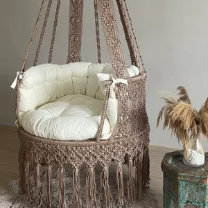 Hanging chair, Macrame swing, hängesessel, Swing chair, Macrame swing chair, hanging chair indoor, chair hanging indoor <b>hammock</b> - Product Image 1