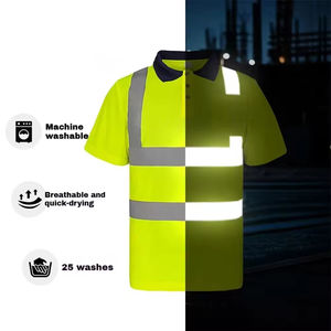 Camisetas Polo de Alta Visibilidad, Camisetas Reflectantes de Alta Visibilidad, Camisetas de Manga Corta para Trabajo de Construcción para Hombre - Product Image 5