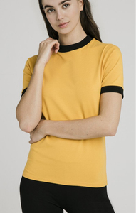 Camiseta de Manga Corta para Mujer, Tejido de Punto de Poliéster/Algodón, Secado Rápido, Transpirable, Estampado Vintage, Logotipo Bordado, Corte Ajustado, Verano - Product Image 4