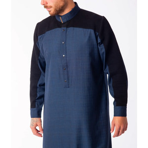 <b>Men</b> Juba Traditional Muslim Robe Comfortable Long Sleeve Islamic Clothing Loose Fit Modest Design - Product Image 4