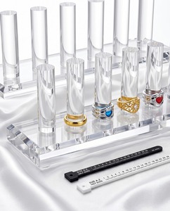 Clear Acrylic Hand Ring Holder Stylish Modern Jewelry Stand Elegantly Displaying Rings Accessories for Transparent - Product Image 6