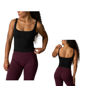 Custom Women Fitness Tank Top Wholesale OEM ODM Yoga Sleeveless Crop Top <b>Stretch</b> Gym Activewear Manufacturer - Product Image 1
