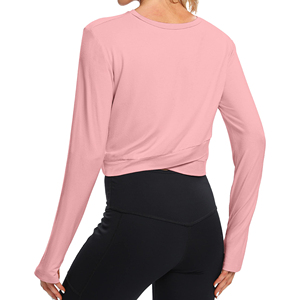 Top de Yoga Suave de Alta Calidad con Logotipo Personalizado, Transpirable, Ligero, Informal, Ropa Deportiva, Mangas Personalizadas, Top de Yoga Estampado para Mujer - Product Image 2
