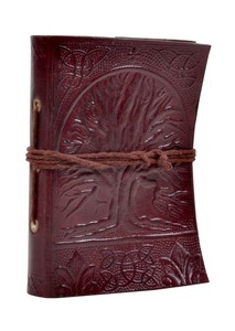 Handmade Leather <b>Travel</b> <b>Journal</b> with Metal Latch Retro Embossed MandalaFloral Pattern Blank Deckle Edge Paper Diary - Product Image 3