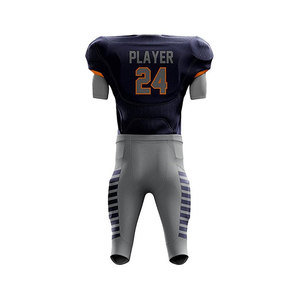 Ensemble Maillot et Pantalon de Football Américain Personnalisable pour Homme – Sublimé, Anti-humidité, Coupe Ajustée, Manches Courtes, Impression Numéro d'Équipe - Product Image 2