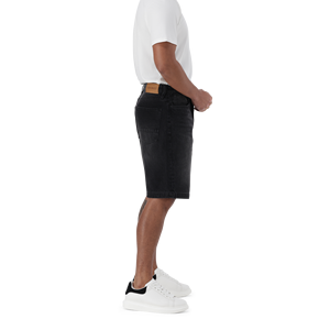 Custom Black Denim Shorts Manufacturer OEM ODM Men Streetwear Washed Distressed Jean Shorts Bulk Wholesale - Product Image 5