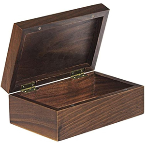 Caja Decorativa Artesanal de Madera de Mango con Tapa con Bisagras, Caja de Almacenamiento de Madera Tallada Jali Vintage para Joyas, Recuerdos y Decoración del Hogar - Product Image 3