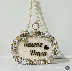 กระเป๋าคลัทช์ทำมือทำจากเรซินเจ้าสาวตลอดกาลแฟชั่นมีลวดลายหินจากอินเดีย - Product Image 1