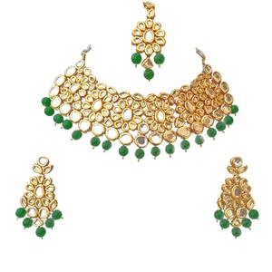 Women's Trendy Alloy Party Wear Engagement Anniversary Wedding Choker Earrings Set Copper 18K Gold Plated Zircon Jewelry - Product Image 3