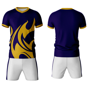 Ensembles d'uniformes de rugby personnalisés, imprimés, séchage rapide, respirants, haute qualité, 100% polyester, vêtements de sport d'équipe personnalisés, uniformes de rugby - Product Image 1