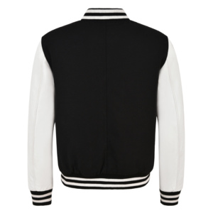 Chaqueta Universitaria Personalizada con Logotipo, Cuerpo de Lana, Mangas de Cuero Genuino, Chaqueta Varsity, Totalmente Personalizable, Proveedor Mayorista - Product Image 3