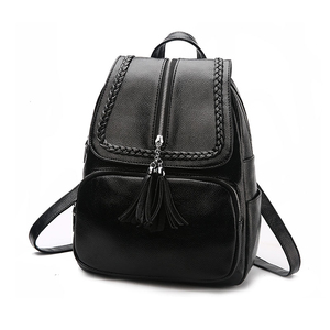 Girls' Fashion PU <b>Leather</b> Anti-Theft Water Resistant Medium Capacity School <b>Backpack</b> with Zipper & Hasp - Product Image 1